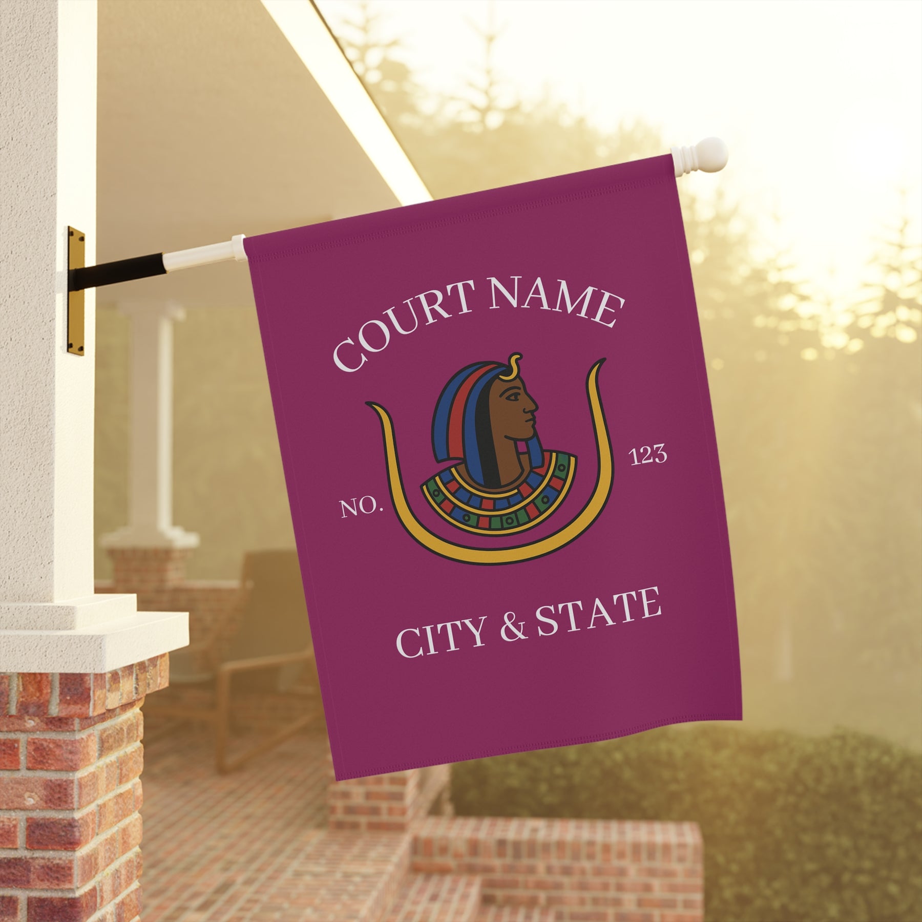 DOI Yard Flag - Printed Poly Poplin With Personalization - Bricks Masons