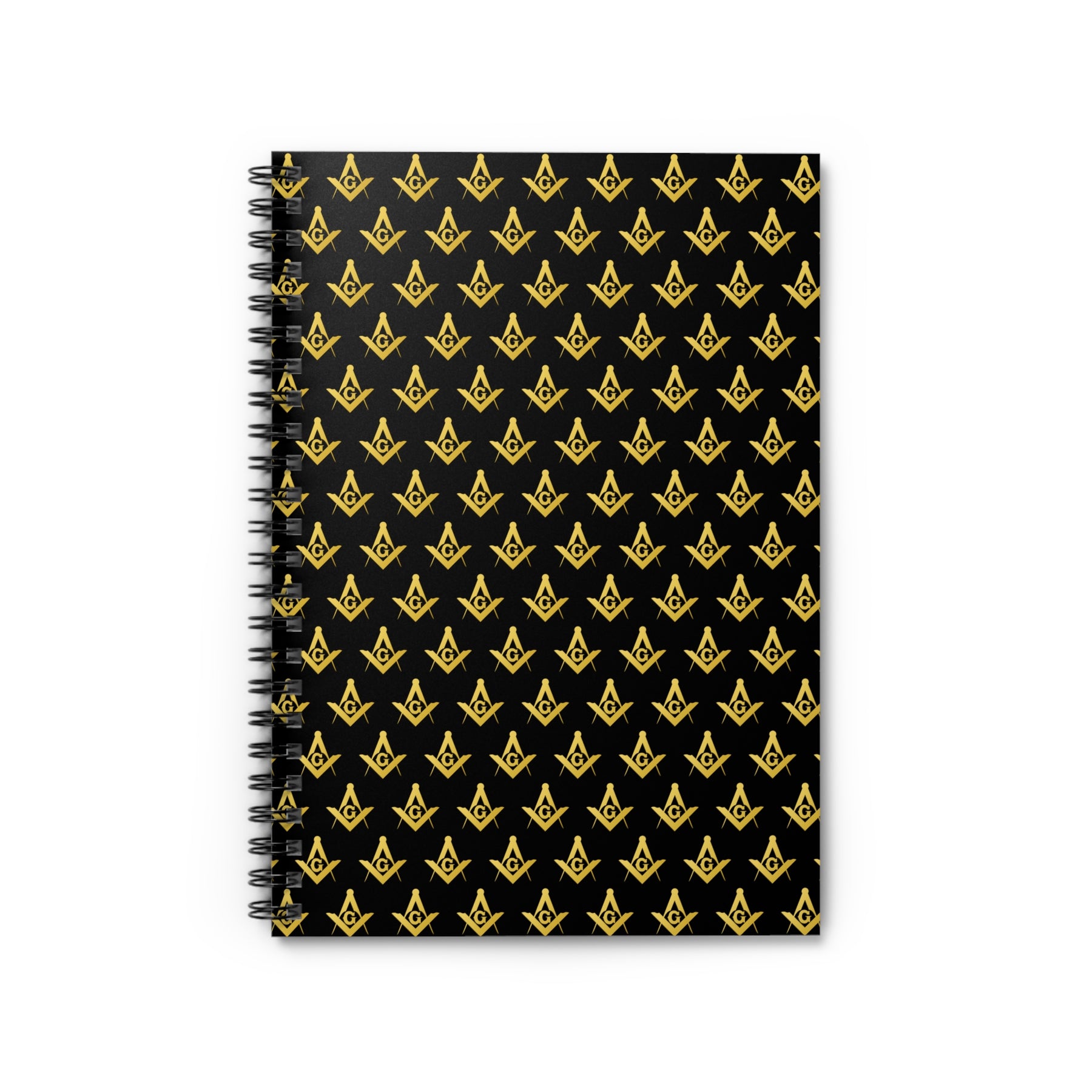 Master Mason Blue Lodge Journal - Gold Square & Compass G Spiral Notebook