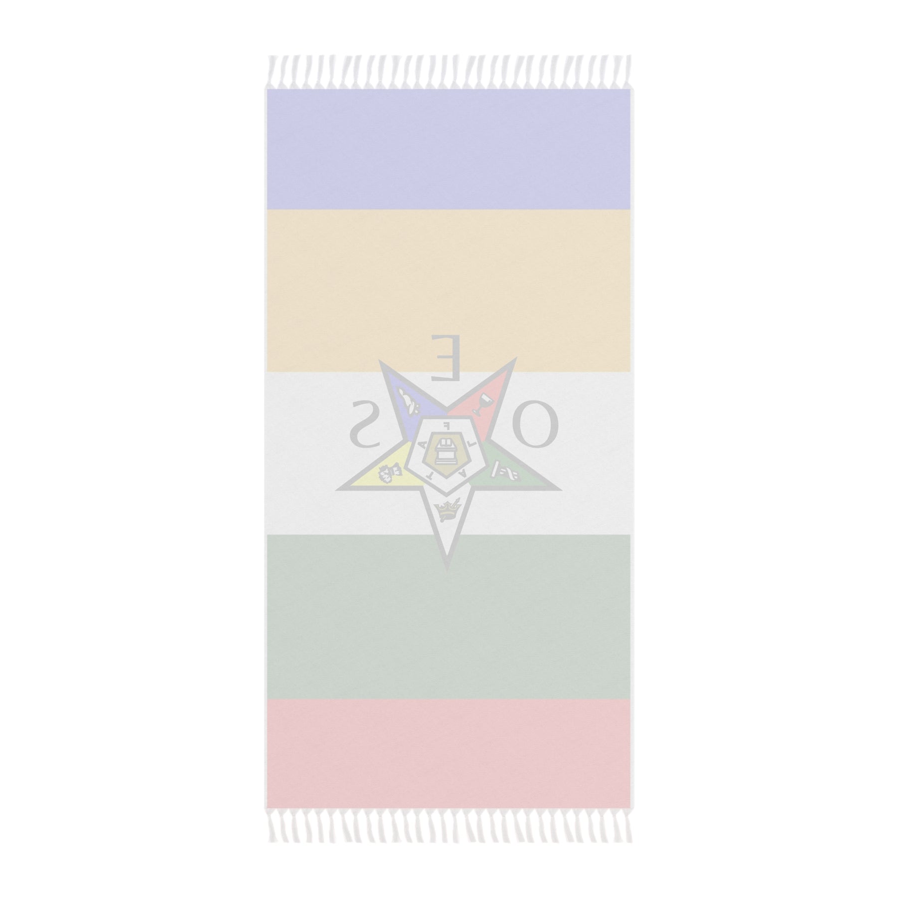 OES Towel - Beach Colorful Polyester With Knotted Tassels - Bricks Masons