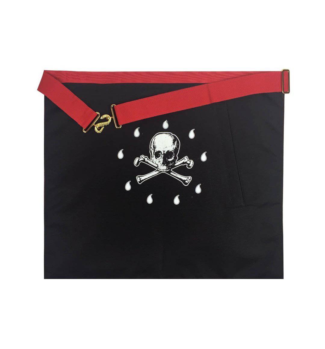 Master Mason Scottish Rite Apron - Red Moire Square & Compass