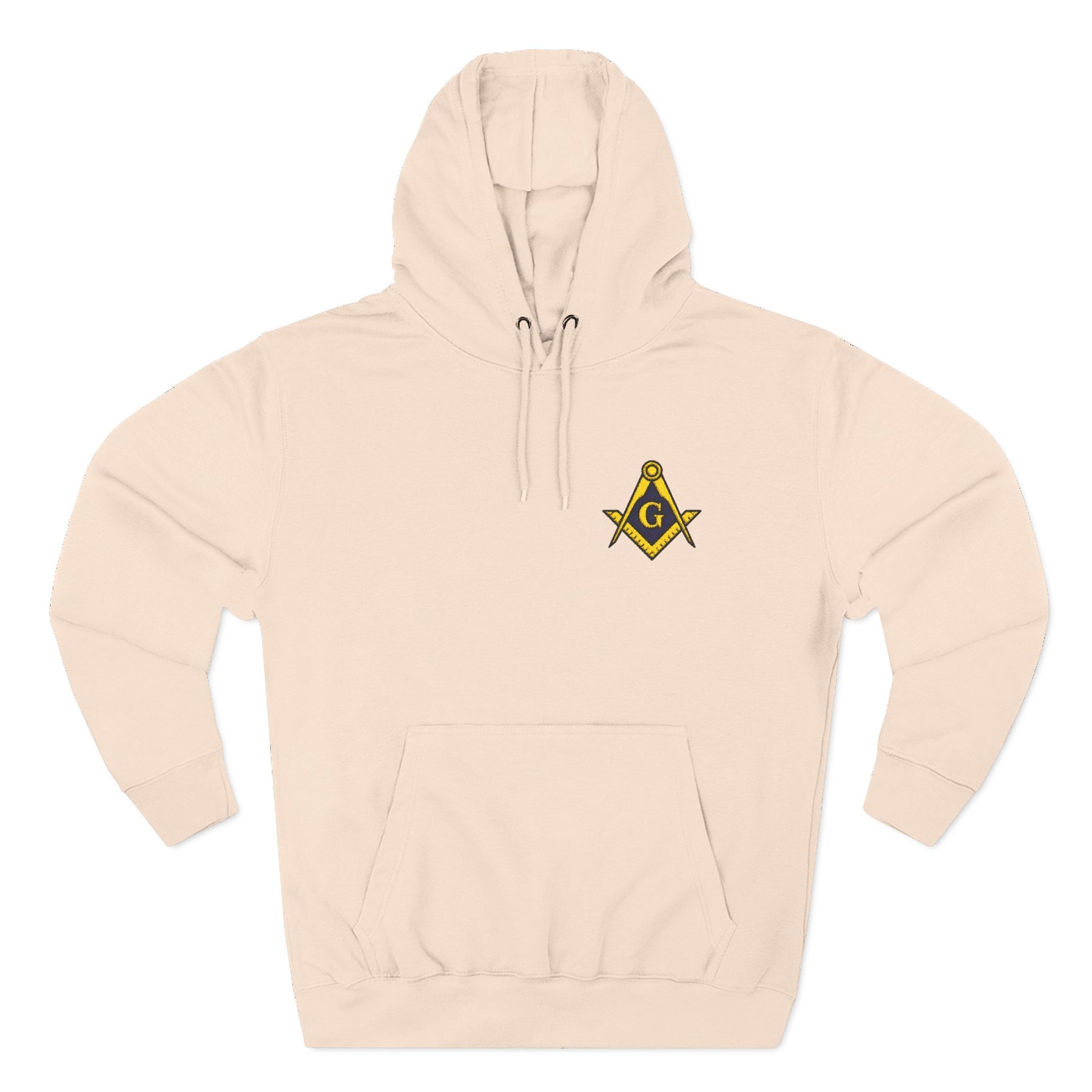 Master Mason Blue Lodge Hoodie - Three-Panel Fleece Embroidered S&C with G - Bricks Masons