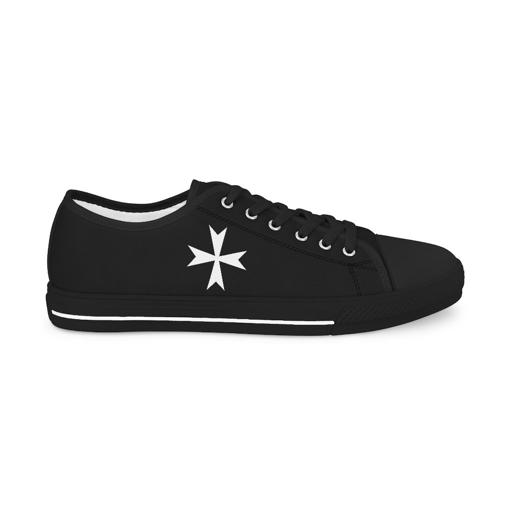 Order Of Malta Commandery Sneaker - Low Top Black & White