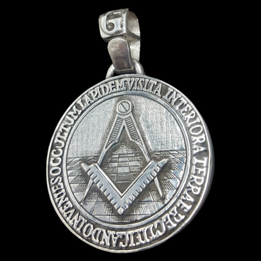 Masonic Pendant Formula Vitriol 6 X 4 Cm Silver 31 Gr Art 304 - Bricks Masons