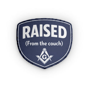 Master Mason Blue Lodge Pillow - Raised From The Couch Square & Compass G - Bricks Masons