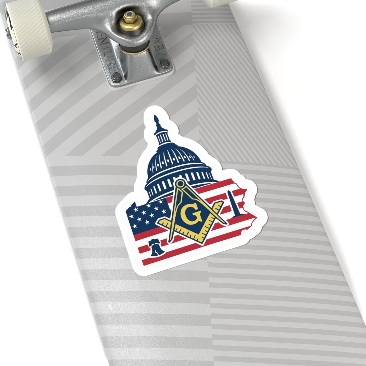 Master Mason Blue Lodge Sticker Decal - Kiss-Cut Washington D.C. - Bricks Masons