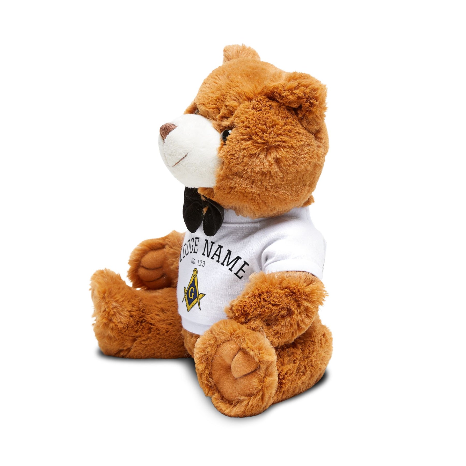 Master Mason Blue Lodge Teddy Bear - Lodge Name & Number Customizable Plushie - Bricks Masons