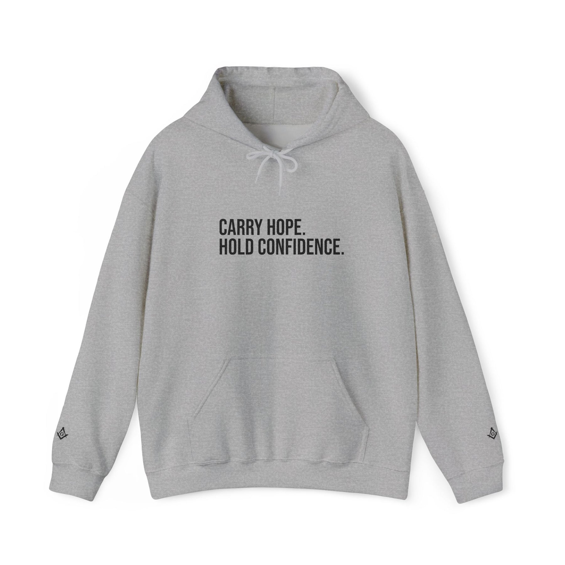 Master Mason Blue Lodge Hoodie - Carry Hope Hold Confidence - Bricks Masons