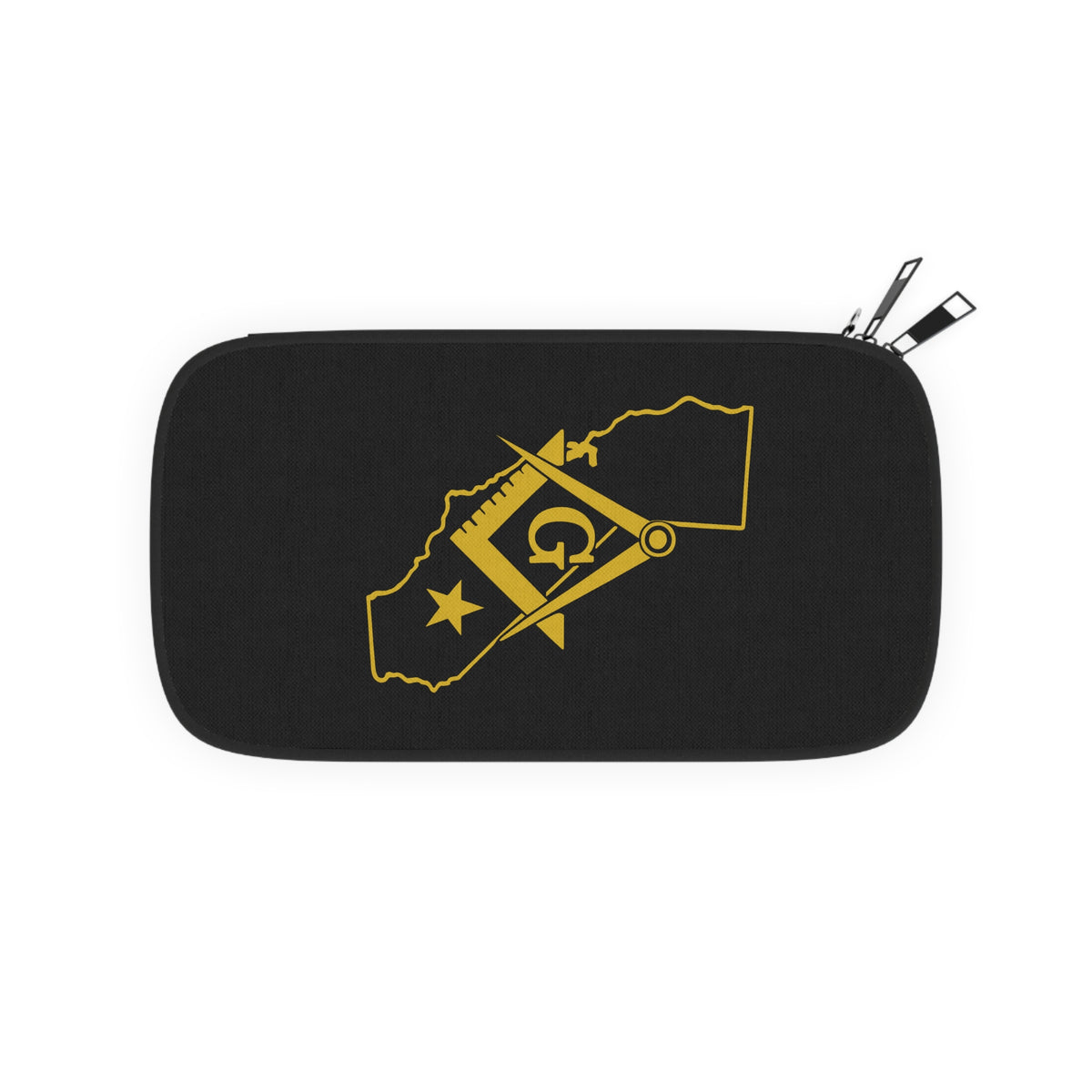 Master Mason Blue Lodge Passport Wallet - California Mason With Shoulder & Wrist Strap - Bricks Masons
