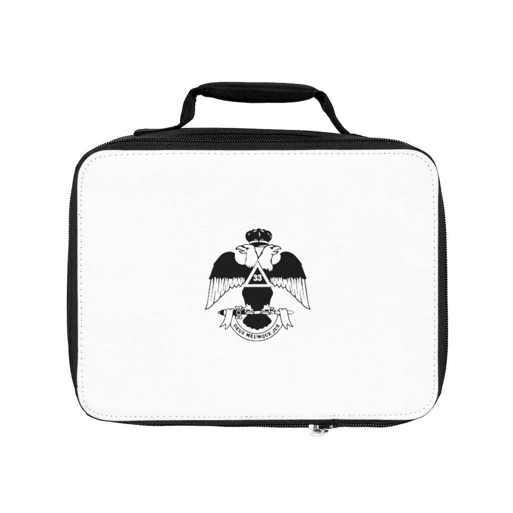 33rd Degree Scottish Rite Lunch Bag - Wings Down Black & White