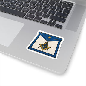 Master Mason Blue Lodge Sticker Decal - Kiss-Cut Masonic Apron - Bricks Masons