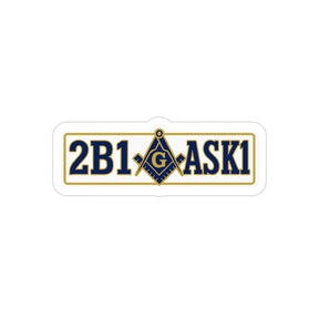 Master Mason Blue Lodge Sticker Decal - Water Resistant Vinyl 2B1 ASK1 - Bricks Masons