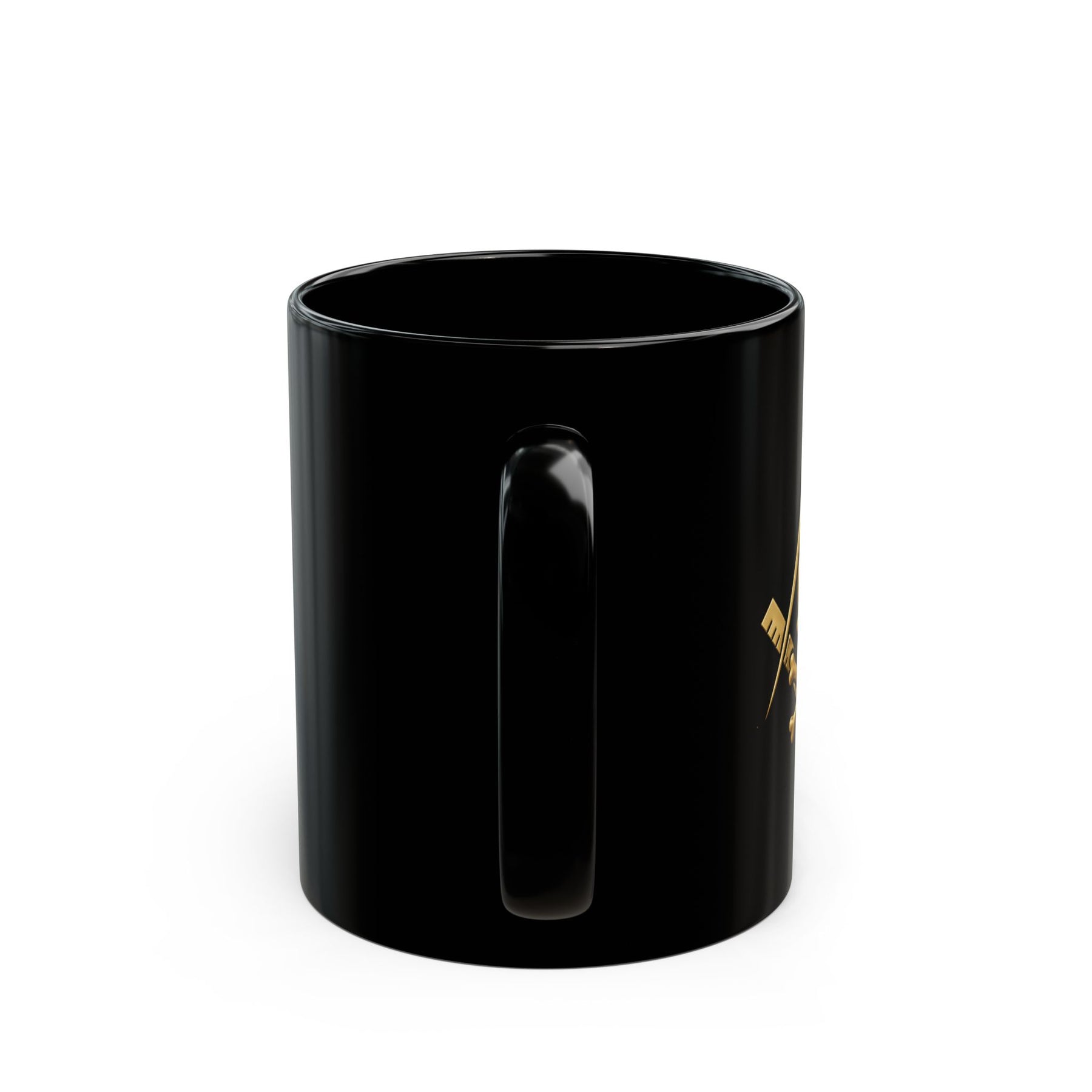 Widows Sons Mug - Gold Square & Compass with Skull & Bones - Bricks Masons