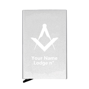 Master Mason Blue Lodge Credit Card Holder - Various Colors - Bricks Masons