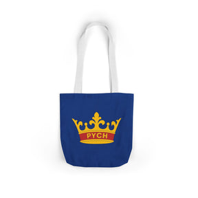 PYCH Tote Bag - Printed Blue Polyester - Bricks Masons