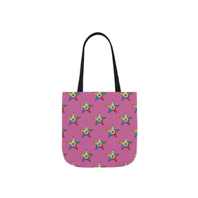 OES Tote Bag - Pink Polyester With Colorful Stars - Bricks Masons