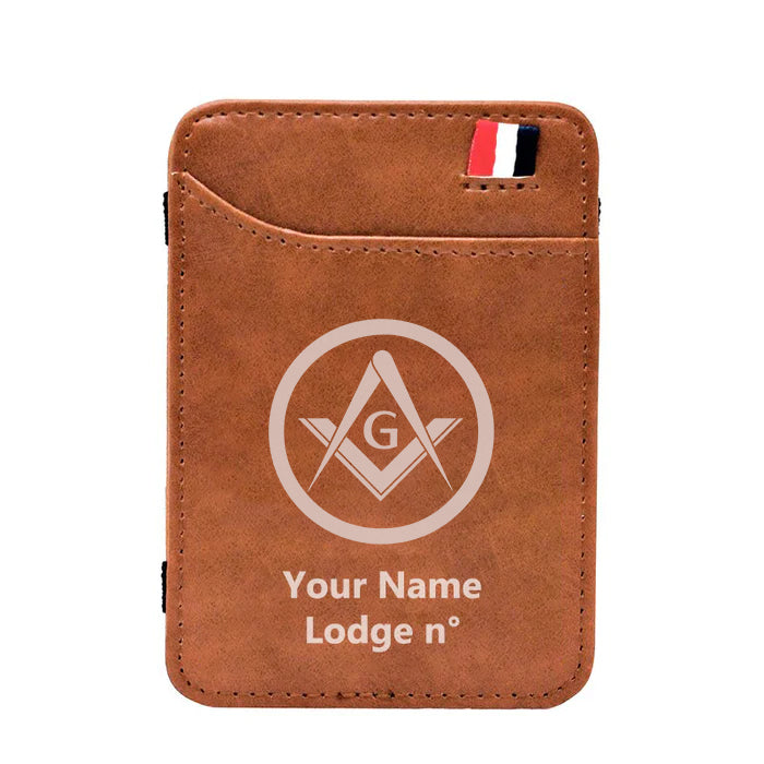 Master Mason Blue Lodge Wallet - Black & Brown