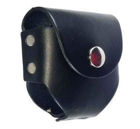 Widows Sons Snuff Can Holder - Genuine Leather & Belt Loop With Rivets - Bricks Masons