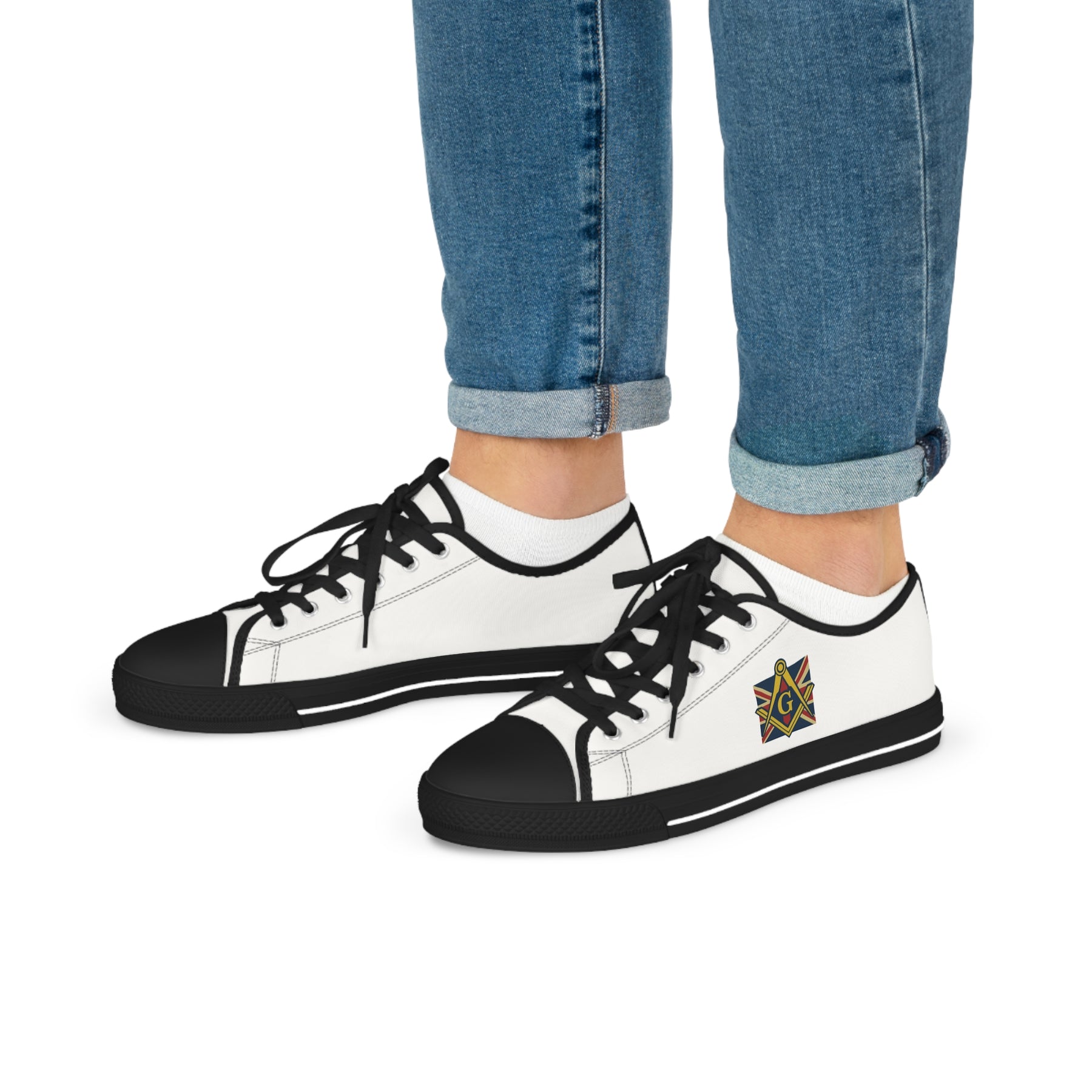 Master Mason Craft Sneaker - Low Top Sneaker Black & White S&C G - Bricks Masons