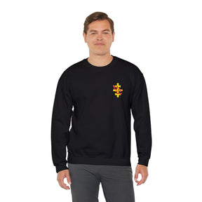 Red Branch of Eri Sweatshirt - Left Chest Embroidered Motif - Bricks Masons