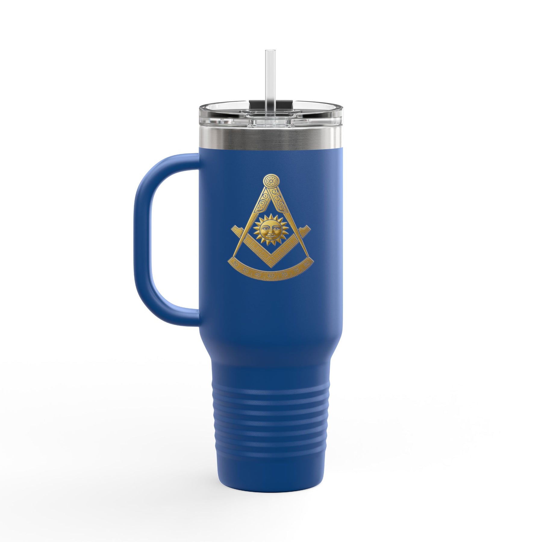 Knights of the All Seeing Eye Ringneck Tumbler - Blue & Yellow Stainless Steel & Insulated - Bricks Masons