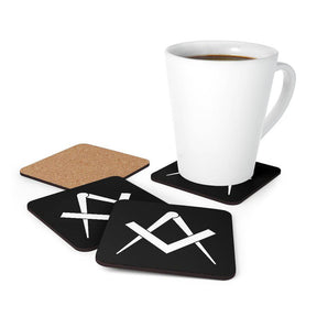 Master Mason Blue Lodge Coaster - Square & Compass 4 Pieces Set