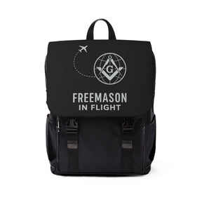 Master Mason Blue Lodge Backpack - Black with Freemason In Flight - Bricks Masons