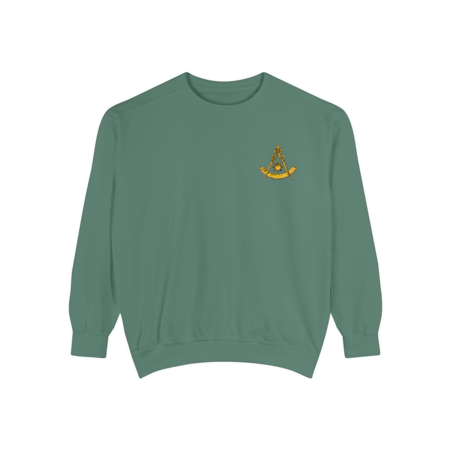 Past Master Blue Lodge Sweatshirt - Embroidered Quadrant & Compass Sun - Bricks Masons