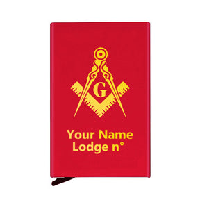 Master Mason Blue Lodge Credit Card Holder - Various Colors - Bricks Masons