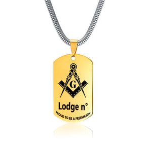 Master Mason Blue Lodge Necklace - (Various Colors) - Bricks Masons