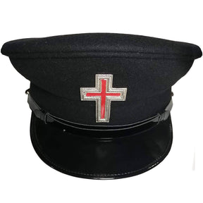 Sir Knight Knights Templar Commandery Fatigue Cap - Black Silver