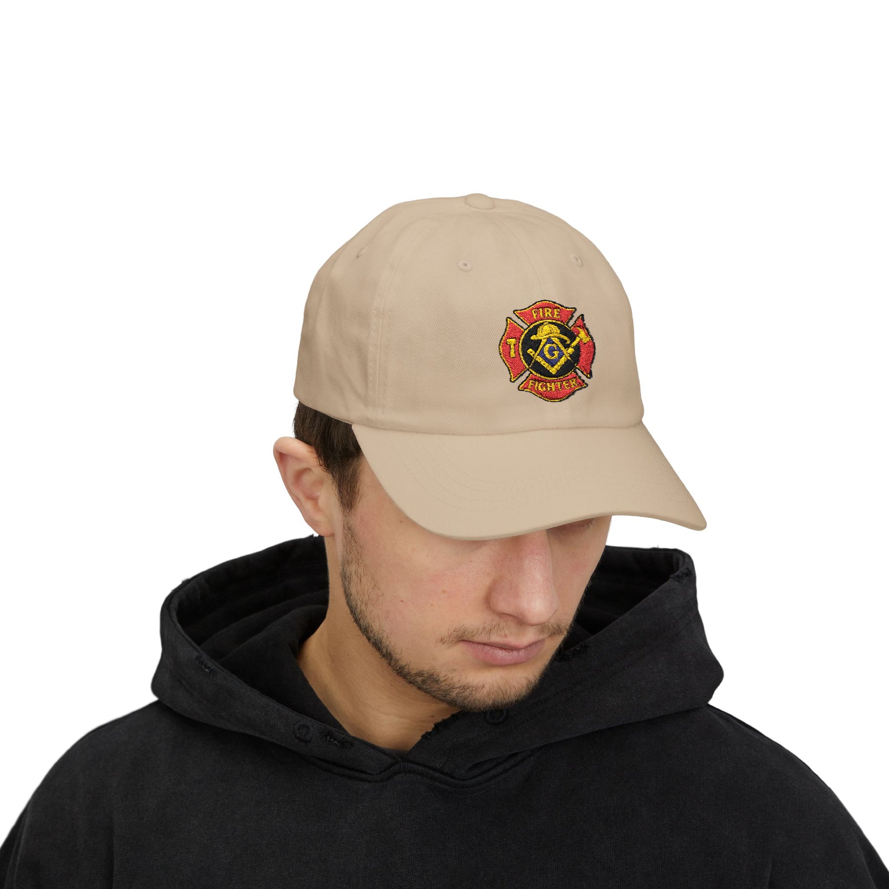 Master Mason Blue Lodge Baseball Cap - Embroidered Firefighter Mason Dad Cap - Bricks Masons