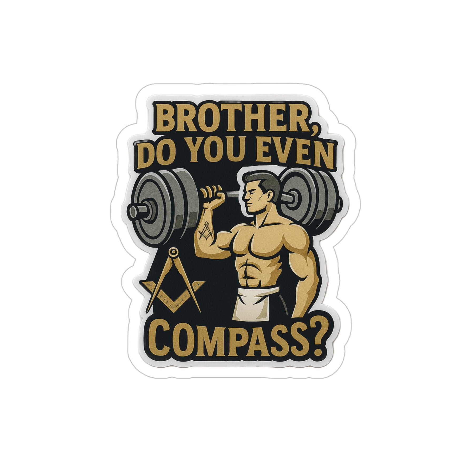 Master Mason Blue Lodge Sticker Decal - Outdoor Die-Cut - Bricks Masons