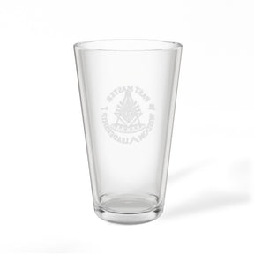 Past Master Blue Lodge Pint Glass - Wisdom Leadership S&C Quadrant Sun Emblem