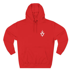 Allied Masonic Degrees Hoodie - Three-Panel Fleece Front Embroidery Design - Bricks Masons