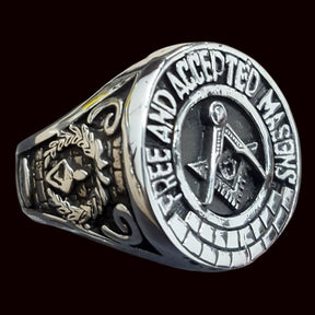 Masonic Master Degree Ring in Silver Freemasonry Art 72 - Bricks Masons