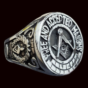 Masonic Master Degree Ring in Silver Freemasonry Art 72 - Bricks Masons