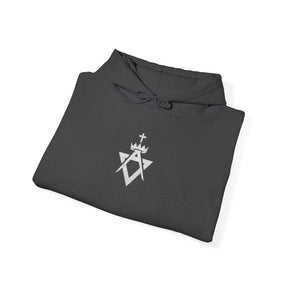 Allied Masonic Degrees Hoodie - Soft Cotton Poly Blend Embroidered Front Motif - Bricks Masons