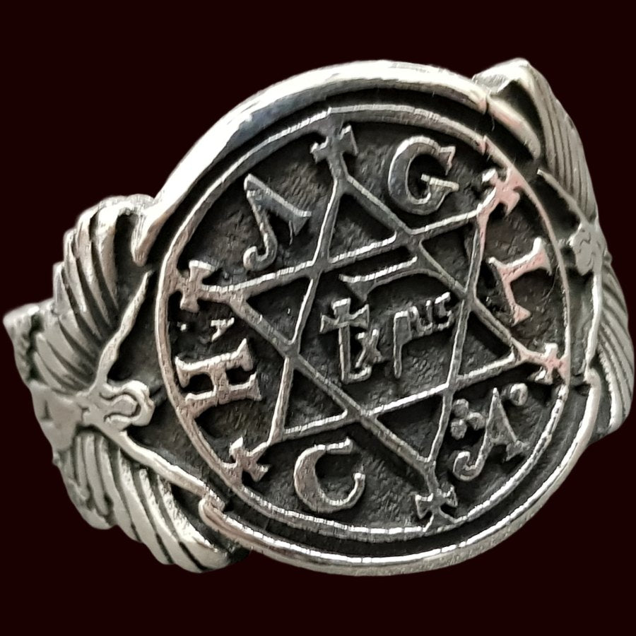 King Solomon's Signet Ring in Silver 1.8 cm 12 g Art 746 - Bricks Masons