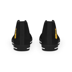 Royal Order of Jesters Sneaker - High Top Black & White Mirth is King - Bricks Masons