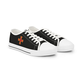 Red Cross of Constantine Sneaker - Low Top Sneaker Black & White - Bricks Masons