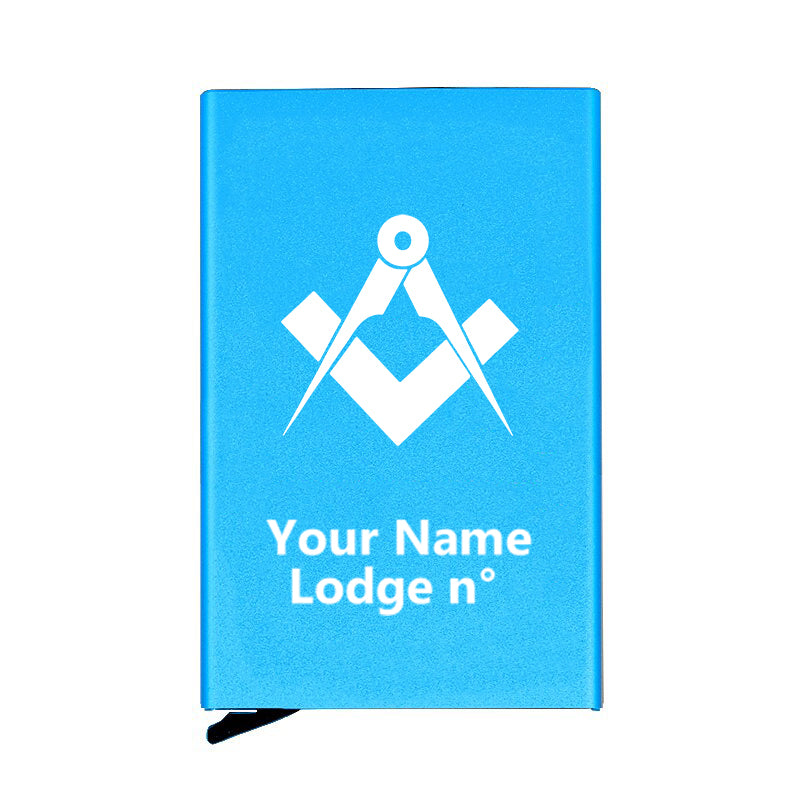 Master Mason Blue Lodge Credit Card Holder - Various Colors - Bricks Masons