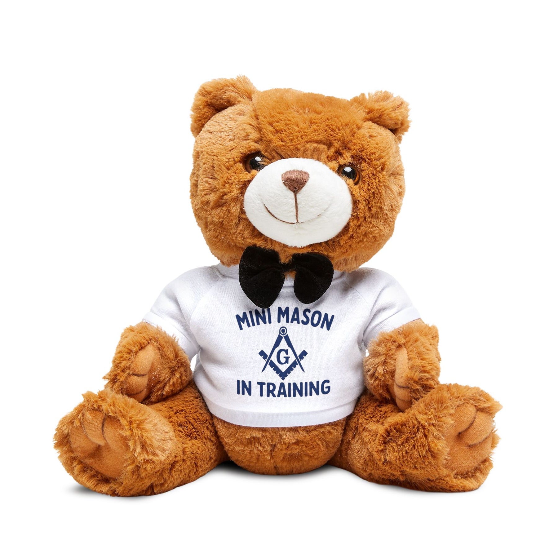 Master Mason Blue Lodge Teddy Bear - Mini Mason In Training Plushie - Bricks Masons