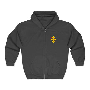 Red Branch of Eri Hoodie - Zip Up Jacket Front & Back Embroidery - Bricks Masons