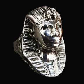 Pharaoh Tutankhamun Ring in Silver 3 x 2 cm 13 g Art 860 - Bricks Masons