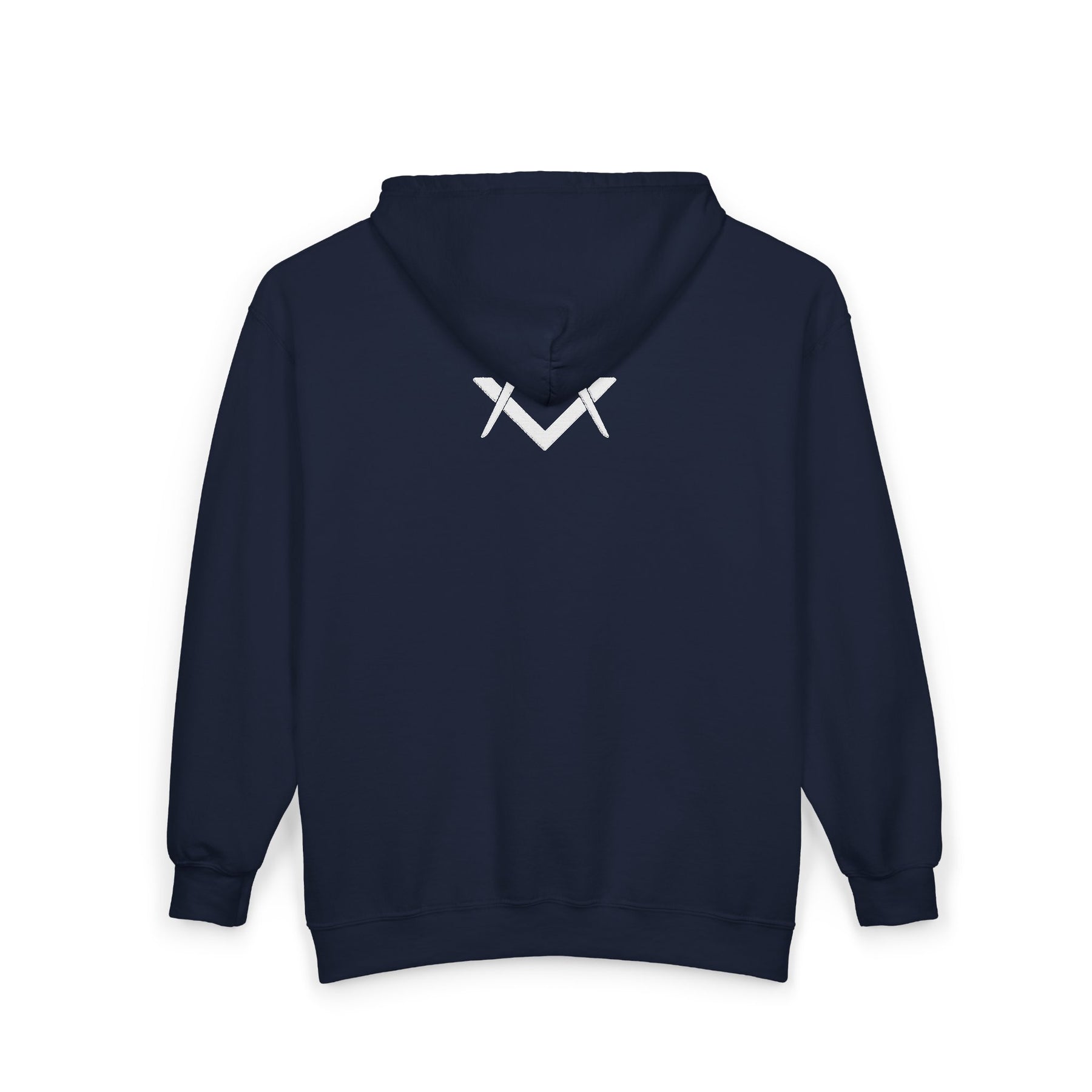 Master Mason Blue Lodge Hoodie - Zip Up Jacket Square & Compass with Personalization - Bricks Masons