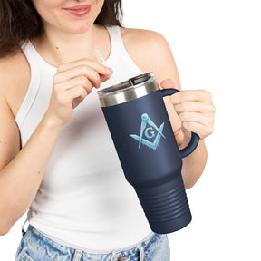 Master Mason Blue Lodge Ringneck Tumbler - Frosty Square & Compass G Design