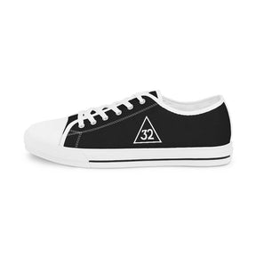 32nd Degree Scottish Rite Sneaker - Low Top Black & White