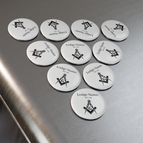 Master Mason Blue Lodge Magnet - Decorative Refrigerator Custom - Bricks Masons