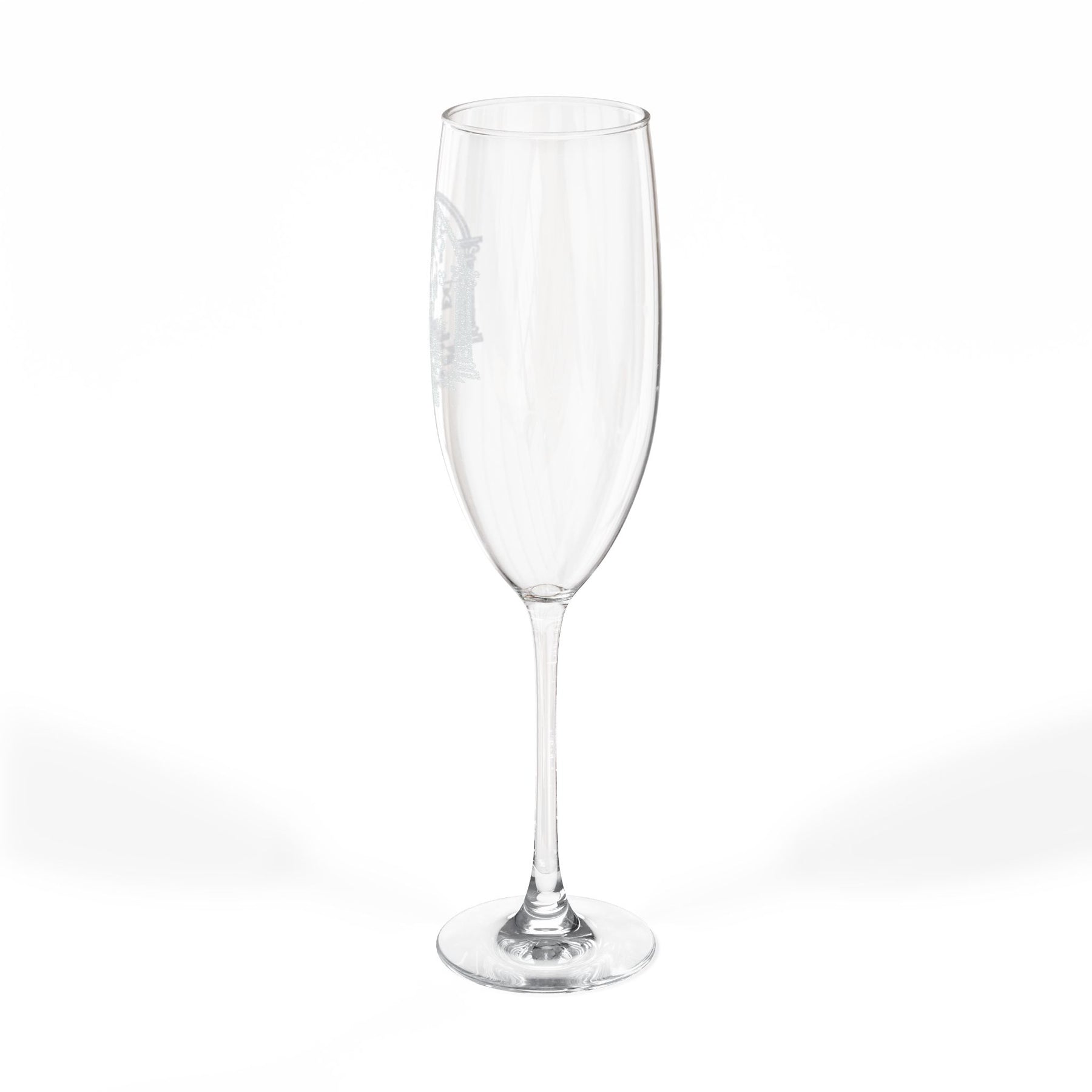 Master Mason Blue Lodge Champagne Flute - Checkered Floor Pillars All-Seeing Eye & Tools - Bricks Masons