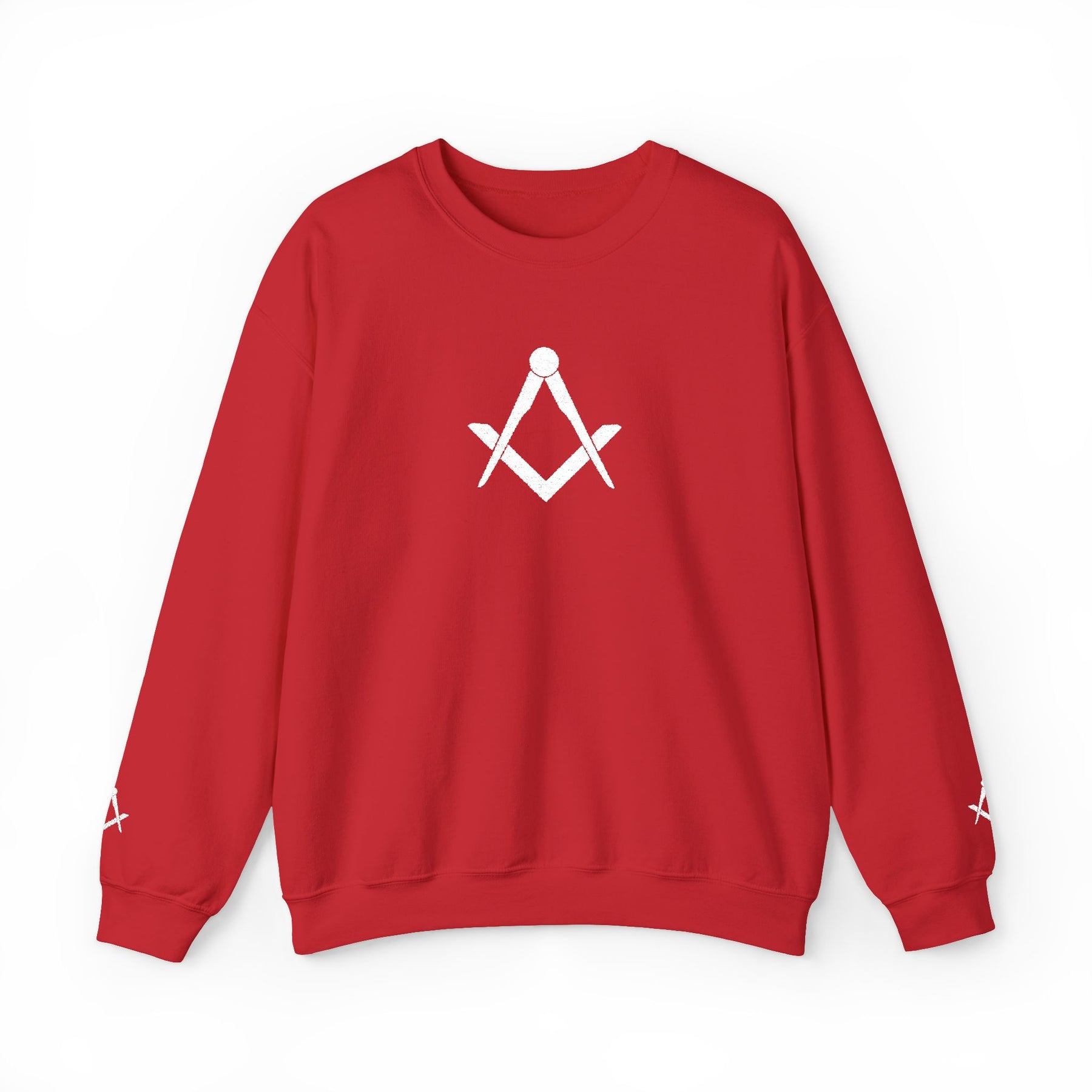 Master Mason Blue Lodge Sweatshirt - Crewneck Square & Compass Embroidery - Bricks Masons